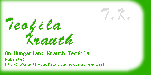teofila krauth business card